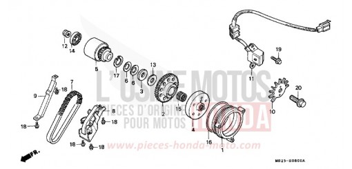 EMBRAYAGE DE DEMARRAGE CBR1000FM de 1991